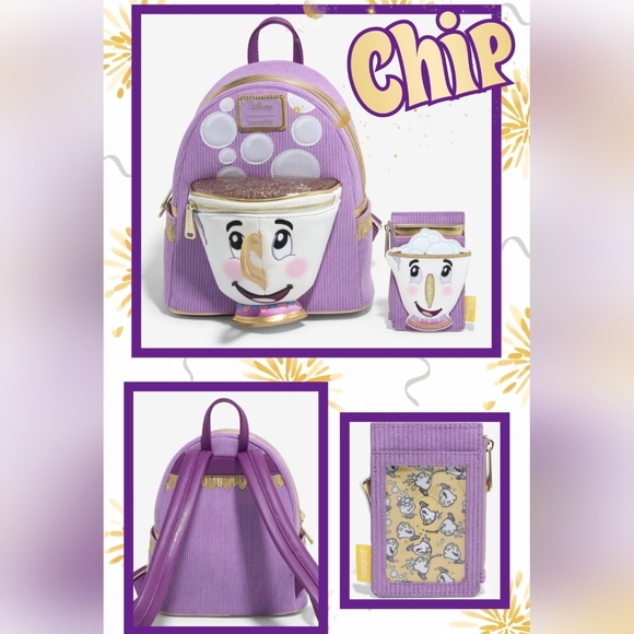 *ADORABLE* Exclusive Beauty & the Beast Chip Backpack aSet - Picture 1 of 7